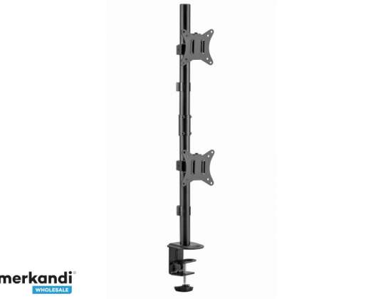 Gembird Adjustable 2 Display Table Arm 17 32 9kg Black MA D2 02
