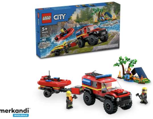 LEGO City Le camion de pompiers avec canot de sauvetage 60412