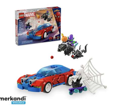 LEGO Marvel Spider Man Samochód wyścigowy i jadowity zielony goblin 76279