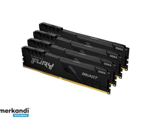 Kingston Fury 64GB 4x16GB DDR4 3200MT/s CL16 Nero XMP KF432C16BB1K4/64