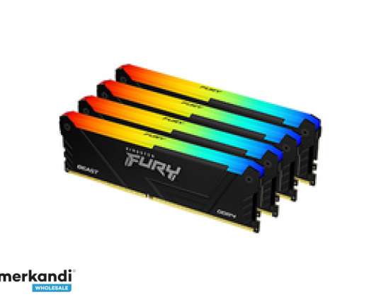 Kingston DDR4 32GB 4x8GB 3600MT/s CL17 RGB Fekete XMPKF436C17BB2AK4/32