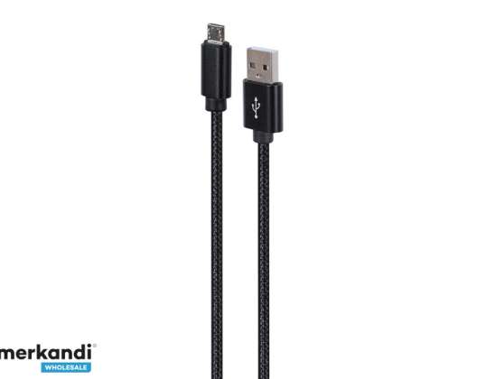 CableXpert Micro USB-kabel 1,8m svart CCDB mUSB2B AMBM 6