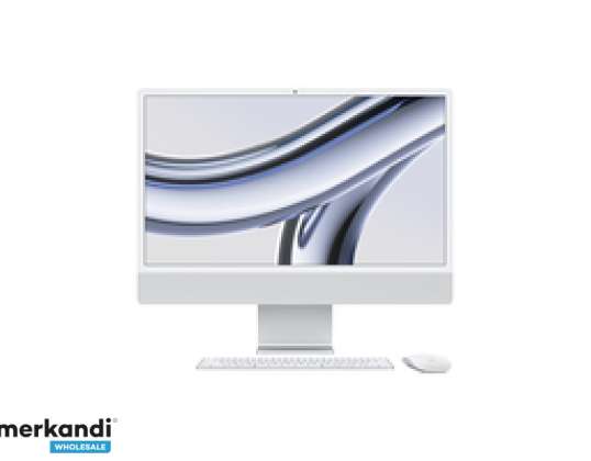 Apple iMac 24 M3 8-ядерний процесор 10-ядерний графічний процесор 8 ГБ 512 ГБ SSD сріблястий MQRK3D/A