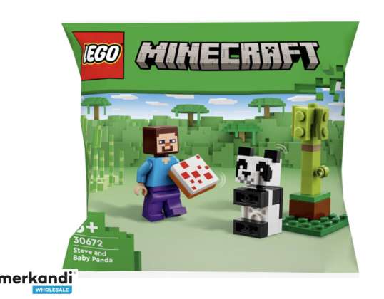 LEGO Minecraft Стив с бебе панда 30672