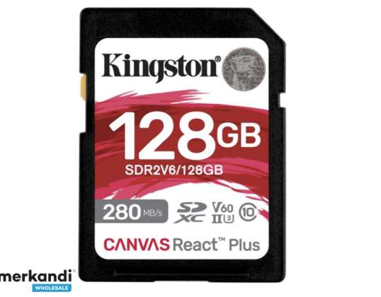 Kingston 128GB lõuend React Plus SDXC SDR2V6/128GB