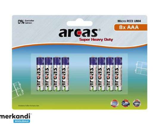 Baterija Arcas R03 Micro AAA 8 kos.