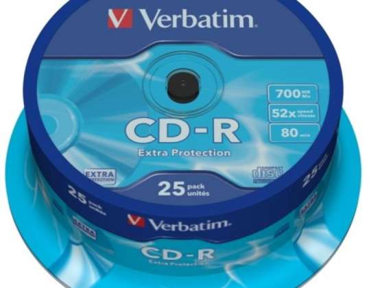 CD R 80 Verbatim 52x DL 25er Cakebox 43432