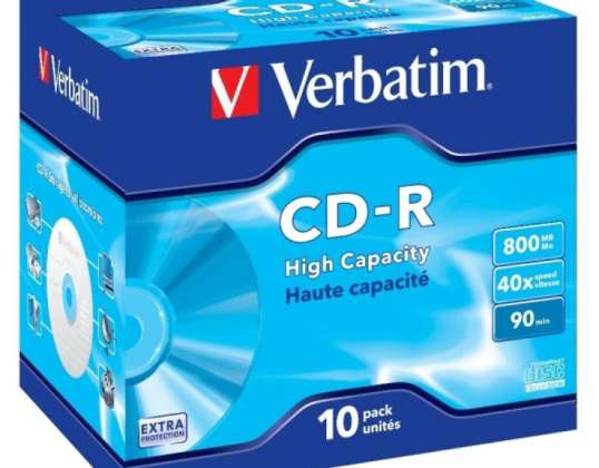 CD R 90 Verbatim 40x DL 10vnt brangakmenių dėklas 43428