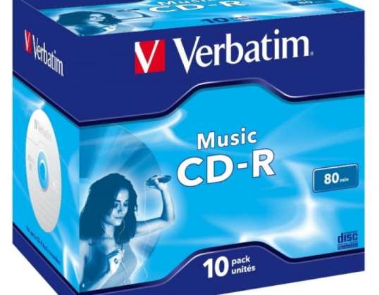 CD R 80 Verbatim Audio 16x 10 stuks jewel case 43365
