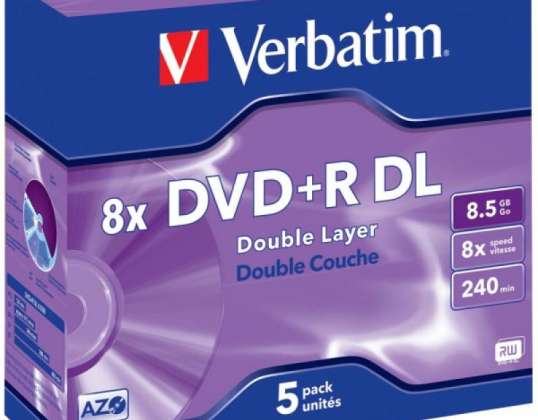 DVD R 8.5GB Verbatim 8x 5 JC 43541