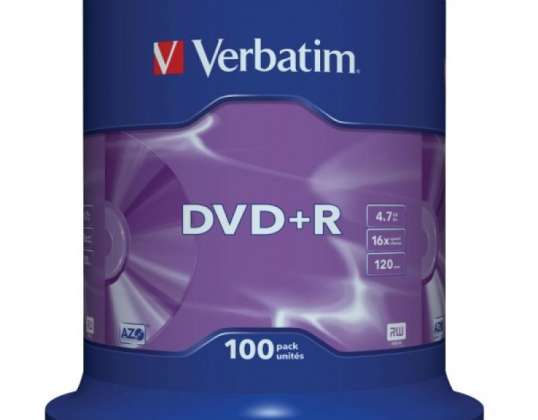 DVD R 4.7GB Verbatim 16x 100pz Scatola per torte 43551