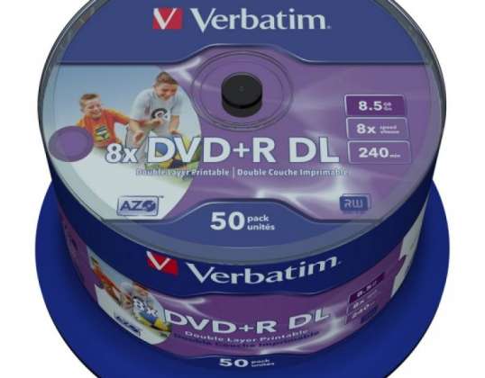 DVD R 8,5 ГБ Verbatim 8x IW 50 CB 43703