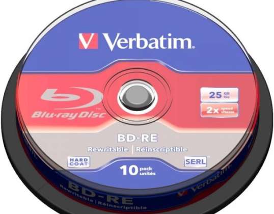 BD RE 25GB Verbatim 2x 10ks Krabica na tortu 43694