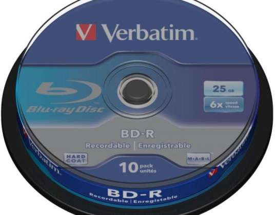 BD R 25GB Verbatim 6x 10db Tortadoboz 43742