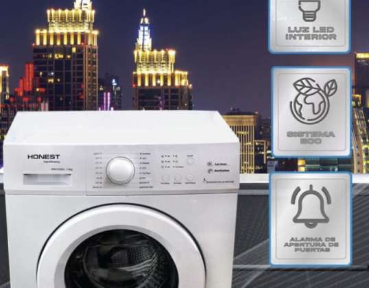 Parti på 7 kg vaskemaskiner Ny i æske - høj effektivitet og dokumenteret holdbarhed