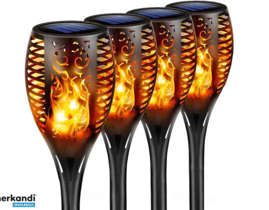 PR-1035 Градинска лампа Пламъкова горелка - слънчева захранвана - със сензор - 50CM