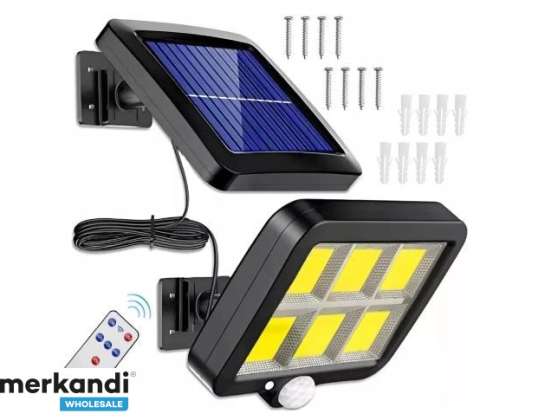 KR-1030 Solar lamp with sensor - with separate solar panel - 5 meter cable