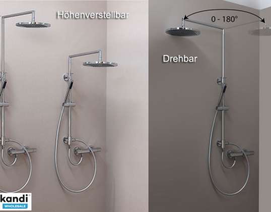 460 Pieces Surface-Mounted Shower Faucet Shower Column RRP 190.000,- € Shower Head Shower System BRASS Shower Rail