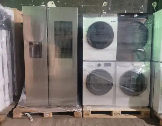 Machine à laver Samsung Côte à côte Lave-vaisselle Marchandises retournées 66 pièces Produits blancs mélangés En gros C Produits Le client retourne les appareils électroménagers