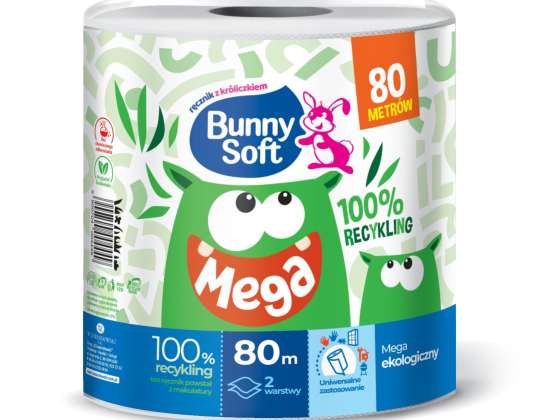 RP-11 Bunny Soft Kitchen Roll 80 meters - 2-ply - 100% Cellulose