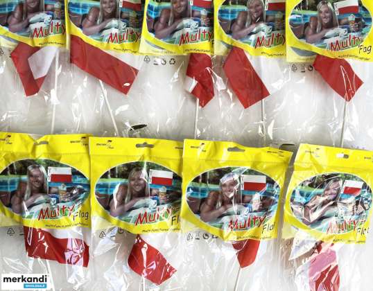 800 pcs Poland Flags with Cup Holder Country Flags, Wholesale for Resellers Remaining Stock Pallets