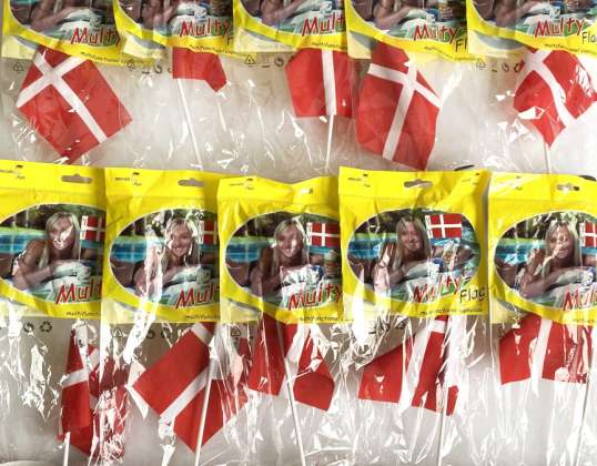 800 stuks Denemarken vlaggen met bekerhouder land vlaggen, groothandel online winkel kopen resterende voorraad