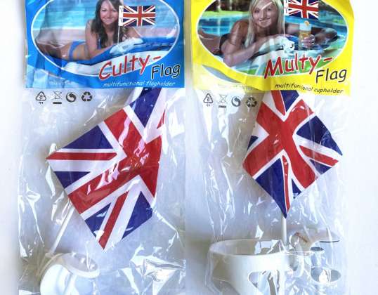 800 pcs Great Britain flags with and without cup holder country flags, wholesale online shop Remaining stock