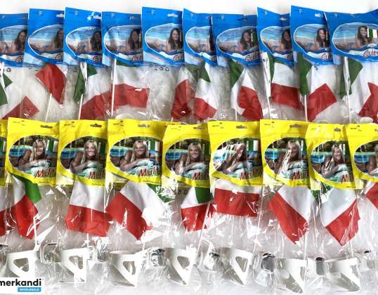 800 tk Itaalia lipud topsihoidjaga ja ilma, hulgimüük e-pood osta järelejäänud varusid