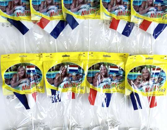 800 pcs. Netherlands flags with cup holder country flags, buy wholesale goods buy remaining stock