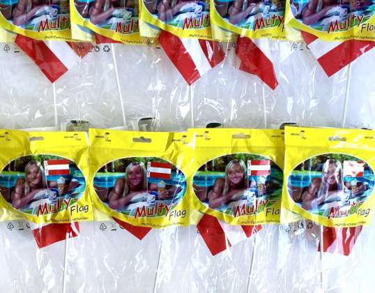 800 Pcs Austria Flags with Cup Holder Country Flags, Wholesale for Resellers Remaining Stock