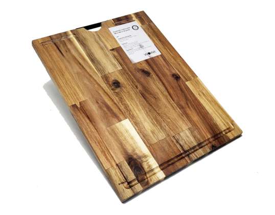 Acacia houten snijplanken met metalen handvat 30x40cm