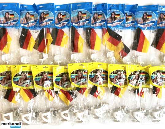 800 pcs Germany flags with and without cup holder country flags, wholesale online shop buy remaining stock
