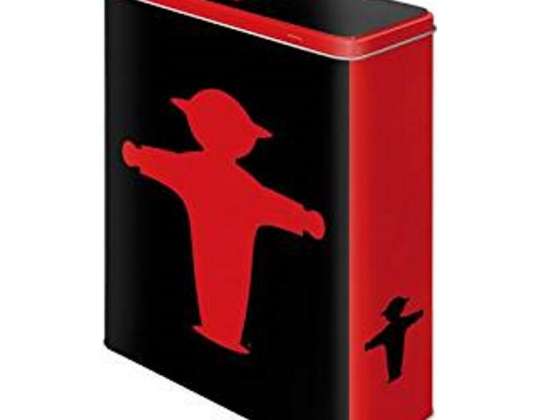 Nostalģiska māksla - Ampelmann sarkanā uzglabāšanas burka x 19 x 26 cm un 4 L (HxWxD)