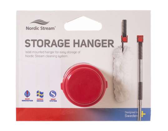 Colgadores de almacenamiento Nordic Stream rojos para todos los sistemas de limpieza Nordic Stream