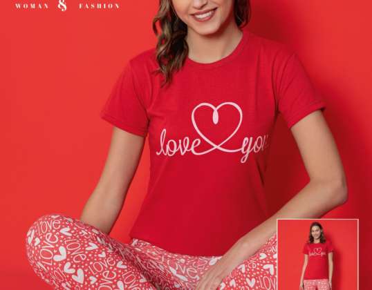 Groothandel damespyjama-ensemble verkrijgbaar uit Turkije.