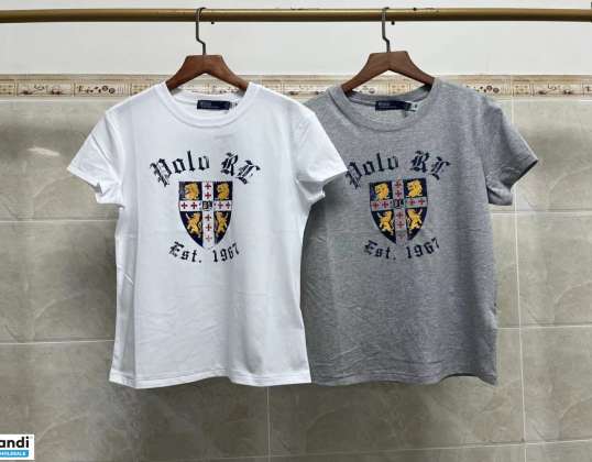 Ralph Lauren t-shirt til kvinder, Tilgængelige størrelser: XS-S-M-L-XL