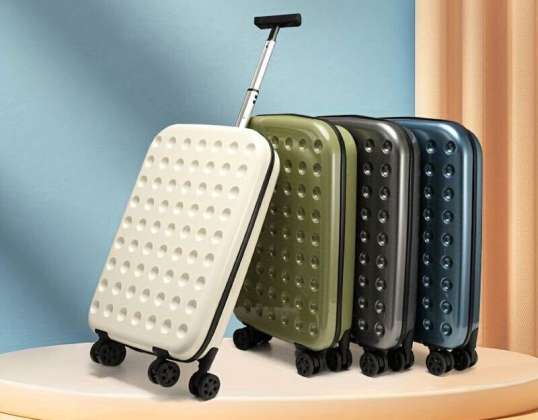 Turistutrustning 20 tums hopfällbar väska med 4 stora hjul i 4 vackra färger