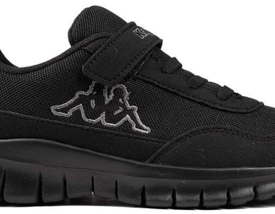 Detská športová obuv ľahká na suchý zips čierna KAPPA FOLLOW 260604OCK-1116