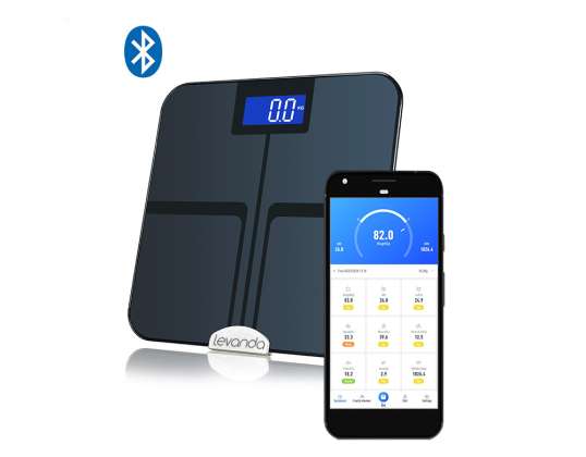 slimme weegschaal met lichaamsanalyse app bluetooth digitale personenweegschaal spiermassa vetpercentage BMI weegschaal vetmeter beste koop afvallen s
