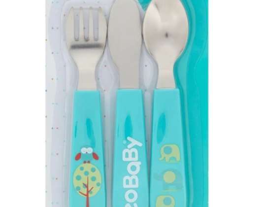 JUEGO DE CUBIERTOS DE ACERO INOXIDABLE NEOBABY PZ3