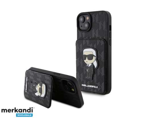 Karl Lagerfeld iPhone 15 Plus & 14 Plus Takakuori - SAFFIANO CARDSLOT - Musta J-TOO