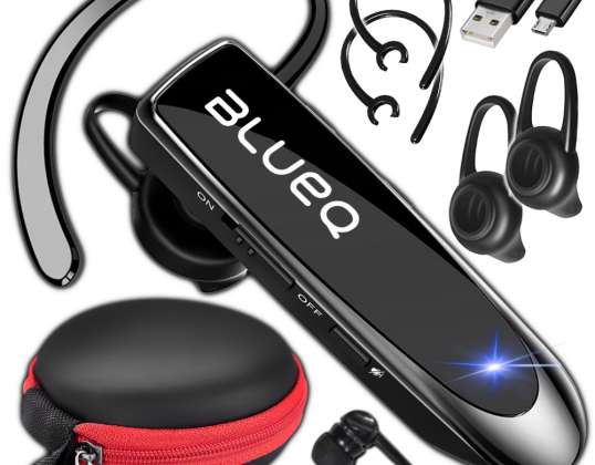 Ασύρματο ακουστικό BT 5.0 για 24ωρες ομιλίες στο αυτί + Θήκη Power Q20 PRO + ΣΕΤ