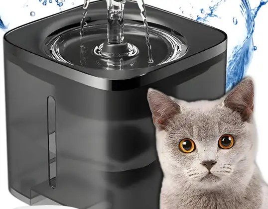 Fuente de agua automática Fuente de agua para gato cuenco para perros Bebedero silencioso + filtro AY-1685