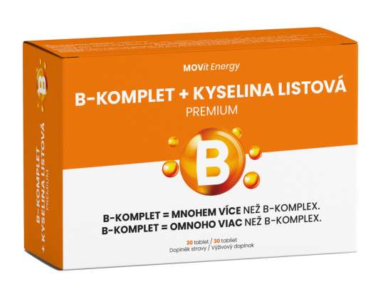 MOVit B Complete Folijskābe PREMIUM 30 tabletes