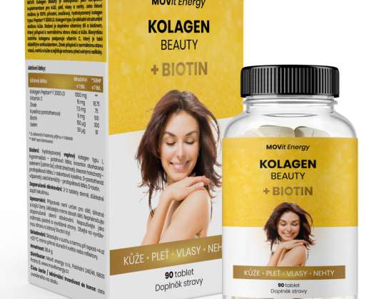 MOVit Colagen Beauty Biotină 90 tbl.