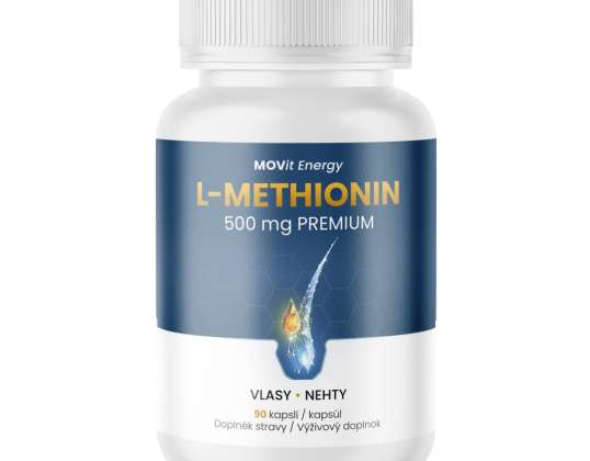 MOVit metionin PREMIUM 500 mg 90 veganskih kapsul