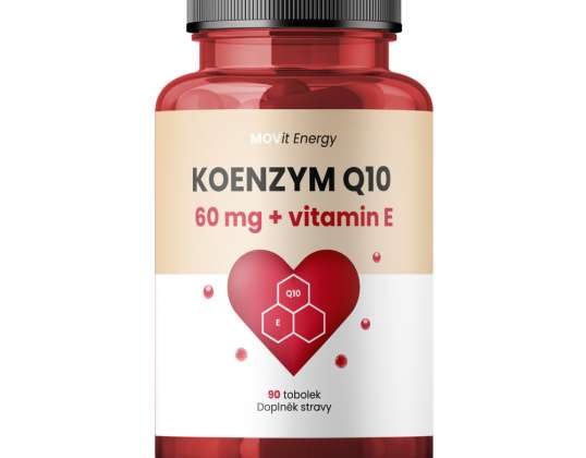 MOVit koenzīms Q10 60 mg E vitamīna 90 kapsulas
