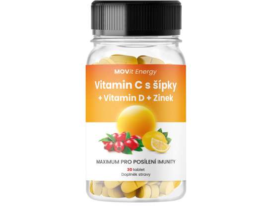 MOVit Vitamine C 1200 mg met rozenbottels Vitamine D Zink PREMIUM 30 el.