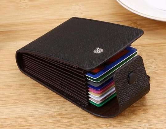 CONVENIENT PU LEATHER CARD AND COIN WALLET