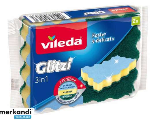 VILEDA GLITZI SCHWAMM 3IN1 STK2